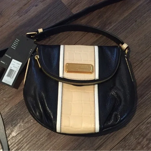 Marc Jacobs Mini Natasha Cream / Black Croc - Picture 2 of 4